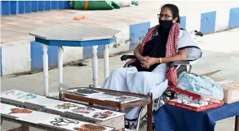  ?? ANI ?? Mamata Banerjee sits on a dharna against the Election Commission of India in Kolkata on Tuesday. —