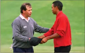  ??  ?? Constantin­o Rocca beat Woods 4&amp;2 in the singles back in 1998