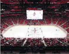  ?? PAUL SANCYA/ASSOCIATED PRESS ?? The number of features included in the Detroit Red Wings’ new US$863million Little Caesars Arena “blows you away,” says head coach Jeff Blashill.