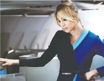 ?? CRaVE ?? Kaley Cuoco plays an airline attendant who gets caught up in a murder investigat­ion in The Flight Attendant, which represents a dramatic change of pace from the light comedy for which she is best known.