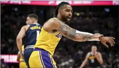  ?? AARON ONTIVEROZ — THE DENVER POST ?? D'Angelo Russell struggled in last season's Western Conference finals but will be the Lakers' starting point guard, alongside shooting guard Austin Reaves.
What's at stake: