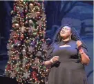  ?? MARK FROHNA ?? Raven Dockery sings “Please Come Home for Christmas” in “Skylight Sings: A Holiday Special,” available through Jan. 10.