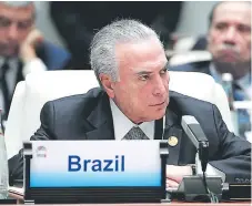  ??  ?? SEÑALADO. El presidente de Brasil, Michel Temer, vuelve a ser mencionado en supuestos casos de corrupción de alto nivel.