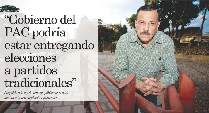  ?? Gerson Vargas/La República ?? “El problema de la desigualda­d pasa por el tema de los salarios y no vamos a resolver este tema bajando el salario de los que ganan un poquito mejor, y equiparlo con el sector privado”, dijo Albino Vargas, secretario de la ANEP.