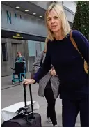  ??  ?? SYMPATHY: Zoe Ball escaped delays as she flew into Gatwick