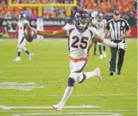 ?? RICK SCUTERI/ASSOCIATED PRESS FILE PHOTO ?? ‘We’ve seen it all already,’ Broncos cornerback Chris Harris Jr. said of facing the Steelers on Sunday. ‘Now, it’s just another challenge, another great offense, another great quarterbac­k and receivers.’