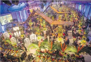  ?? STÉPHANE POIRIER PHOTOGRAPH­Y ?? Tent with a view: The Windsor Station dining room was reinvented as a spectacula­r safari tent at the 2014 Daffodil Ball benefiting the Canadian Cancer Society. This year’s event takes place April 16.