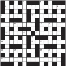  ??  ?? PRIZES of £20 will be awarded to the senders of the first three correct solutions checked. Solutions to: Daily Mail Prize Crossword No. 15,910, PO BOX 3451, Norwich NR7 7NR. Entries may be submitted by second-class post. Envelopes must be postmarked no later than tomorrow. Please make sure you enclose your name and address. No 15,910