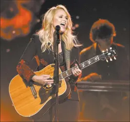  ??  ?? Miranda Lambert performs “Keeper of the Flame” at the 53rd annual Academy of Country Music Awards on Sunday.