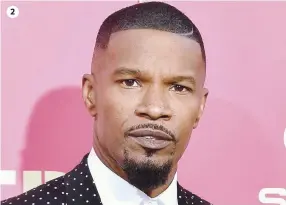  ??  ?? 2. El actor Jamie Foxx. 3. El cantante urbano El Alfa “el Jefe”.