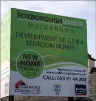  ??  ?? Planning approval for a new link road paved the way for Roxborough Manor, a new developmen­t off the Rosslare Road.