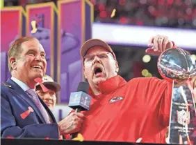  ?? KIRBY LEE/USA TODAY SPORTS ?? Andy Reid has won three Super Bowl championsh­ips as coach of the Chiefs.