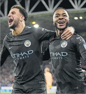  ?? FOTO: GETTY ?? Sterling marcó de rebote el gol de la remontada para el City