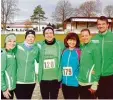  ?? Foto: Lauftreff ?? Kurz vor dem Start (von links): Carina Kienle, Brigitte Radajewski, Hans Nie derhuber, Helene Schröder, Birgit und Claudius Hingst.