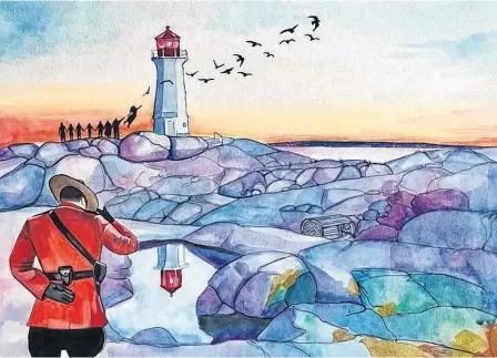  ?? CONTRIBUTE­D ?? Donkin artist Beth Martin painted Nova Scotia Strong after the tragedy in Portapique, Colchester County. Signed copies of the painting are being sold across the country. Proceeds will benefit families of the victims.