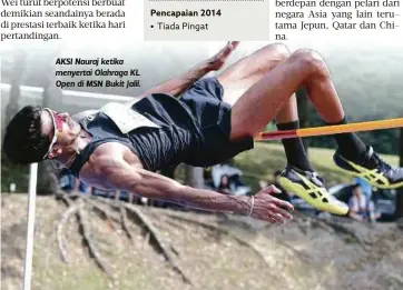  ??  ?? AKSI Nauraj ketika menyertai Olahraga KL Open di MSN Bukit Jalil.