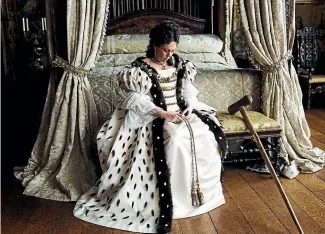  ??  ?? Olivia Colman plays Queen Anne in The Favourite.