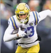  ?? Chris Pietsch Associated Press ?? UCLA wide receiver Chase Cota says he has noticed a difference in his teammates’ attitude this spring.