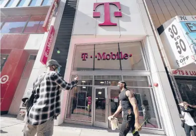  ?? MARK LENNIHAN/AP ?? T-Mobile recently reported its fifth data breach over roughly the last three years.