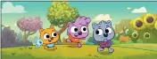  ?? PBS ?? Zeke, left, Zadie and Malik, the sibling stars of the new PBS Kids series “Work It Out Wombats!”