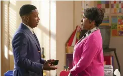  ?? ?? Leslie Odom Jr. joined Abbott Elementary’s season two as Draemond Winding, a former student of Sheryl Lee Ralph’s Barbara Howard.