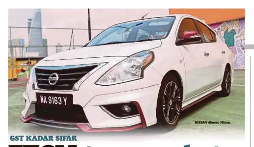  ??  ?? NISSAN Almera Nismo.