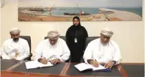  ?? - Supplied picture ?? SIGNING CEREMONY: The project worth OMR2.3 million will aim to deliver portable water to several sites and invest in the constructi­on of future Sezad projects.