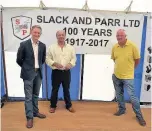  ??  ?? Pictured from left to right are directors at Slack and Parr Limited, Edward Barrington, project director, Tim Barrington, company chairman and Richard Hallsworth, managing director.