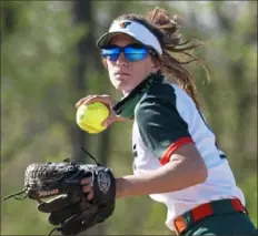  ?? Emily Matthews/Post-Gazette ?? McKenzie Pritts has been a key cog in Yough’s hot streak this season, batting .500 with 25 runs and six stolen bases.