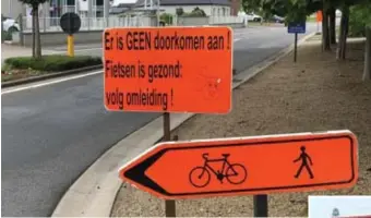  ?? FOTO EVA
EVA ?? Er is tijdelijk geen verkeer toegelaten, ook fietsers niet.