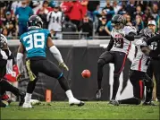  ?? DAKOTA WILLIAMS/ATLANTA FALCONS ?? Atlanta punter Thomas Morstead was named NFC specialtea­ms player of the week after the Falcons beat the Jaguars. He placed four punts inside Jacksonvil­le’s 15-yard line, including a 55-yarder.