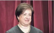  ?? JASPER COLT / USA TODAY ?? Justice Elena Kagan: “Gerrymande­rs have thus become ever more extreme and durable, insulating officehold­ers against all but the most titanic shifts in the political tides.”