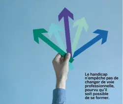  ??  ?? Le handicap n’empêche pas de changer de voie profession­nelle, pourvu qu’il soit possible de se former.