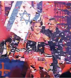  ?? FOTO: AP ?? Sängerin Netta aus Israel nach ihrem Sieg beim Eurovision Song Contest in Lissabon im vergangene­n Jahr.