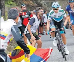  ??  ?? VOLÓ. Miguel Ángel López, durante la última ascensión.