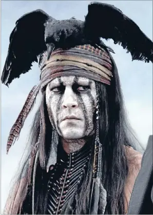  ??  ?? Not so noble: Johnny Depp in a rare misfire as Tonto, the Native American sidekick to the Lone Ranger.