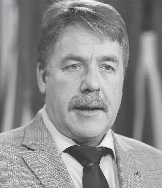  ?? ADRIAN WYLD / THE CANADIAN PRESS FILES ?? Peter Stoffer as NDP Veterans Affairs critic in 2014. The former MP from Nova Scotia has been accused of improper sexual advances during his five-term tenure in Parliament.
