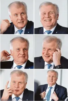  ?? Fotos: Marcus Merk ?? „Bayern geht es gut wie nie“: Horst Seehofer zeigt sich beim Besuch unserer Redak tion bestens gelaunt.