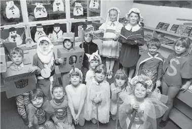  ?? ?? The cast members of Superman to the Rescue in 1986. Back row (left to right): Daniel Chester, Oliver Davey, Matthew Burton, Gary Glenister, Cheryl Hopes and Hannah Hyslop, Johnathon Cox and Alice Beavan. Front row: Sally Panter, Nicholas Connolly, Michelle Todd, Sarah Webb, Sheryl Lee, Samantha Dann and Catherine Francis.