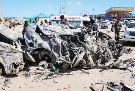  ?? AFP ?? Many students, several police officers and at least two Turkish nationals were among the dead in Saturday’s truck bomb blast in Mogadishu.