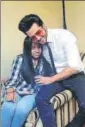  ??  ?? Dheeraj Dhoopar with the fan, 12yearold Kiara, who suffers from a rare blood disorder