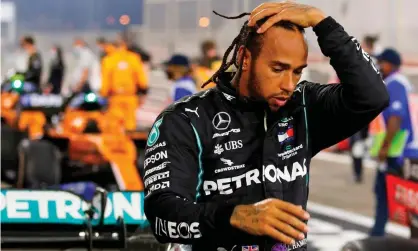  ?? Photograph: Hamad I Mohammed/AFP/Getty Images ?? Lewis Hamilton is self-isolating in Bahrain, his team Mercedes said in a statement.