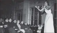  ?? PICTURE: FOX/HULTON/GETTY ?? WAR HEROINE: Josephine Baker, who helped the French Resistance, sings for British troops in Paris in 1940.