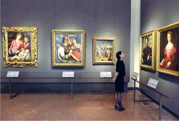  ??  ?? L’apertura delle nuove sale nella Galleria degli Uffizi (nel maggio scorso) dedicate all’arte del Cinquecent­o e del primo Seicento (ANSA/ Uffizi Gallery press office/ Maurizio Degl’innocenti)