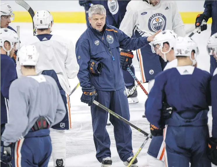  ?? BJORN LARSSON ROSVALL/THE ASSOCIATED PRESS ?? Oilers coach Todd McLellan says he believes his players got away from their identity last season, when they struggled to a 78-point season.