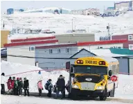  ?? NATHAN DENETTE / THE CANADIAN PRESS FILES ?? Students at the Nakasuk Elementary School in Iqaluit. Nunavut’s former language commission­er is expressing anger over proposed changes to the Education Act that would delay fully bilingual education by 10 years.