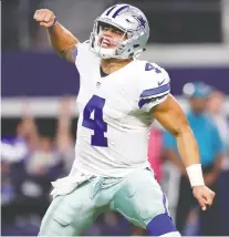  ?? TOM PENNINGTON/GETTY IMAGES FILES ?? Cowboys QB Dak Prescott could become the highest-paid player in the NFL if and when he gets a new deal.