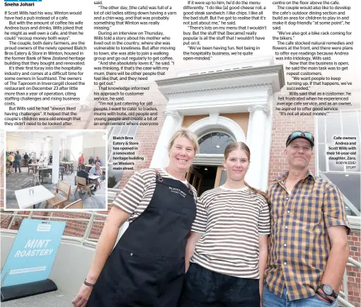  ?? ?? Blatch Bros Eatery & Store has opened in a renovated heritage building on Winton’s main street.