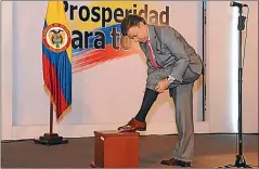  ?? PRESIDENCI­A COLOMBIA ?? PROSPERIDA­D. Santos presenta mejoras en todos los índices.