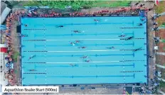  ??  ?? Aquathlon Snake Start (500m)